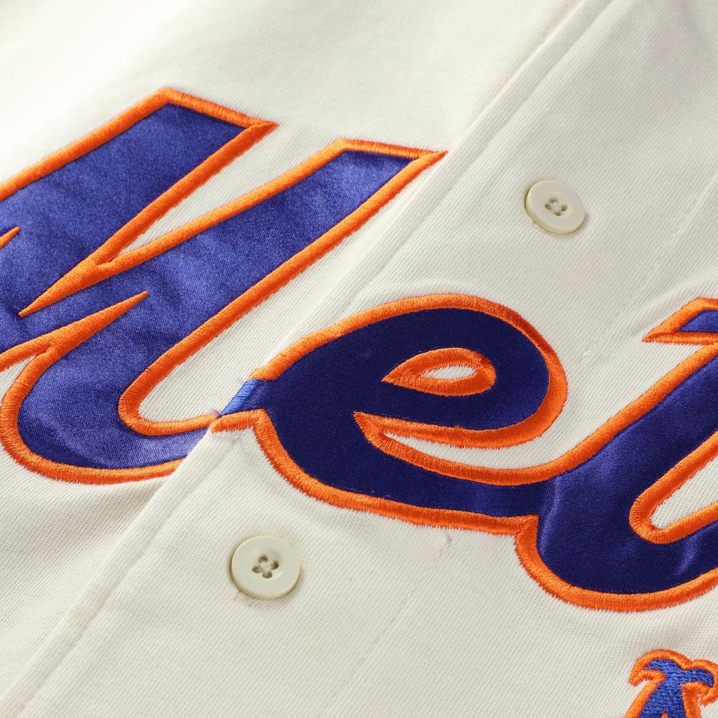 Men's New York Mets Cream/Royal Big & Tall Two-Color Fashion MLB Baseball Jersey - view 4