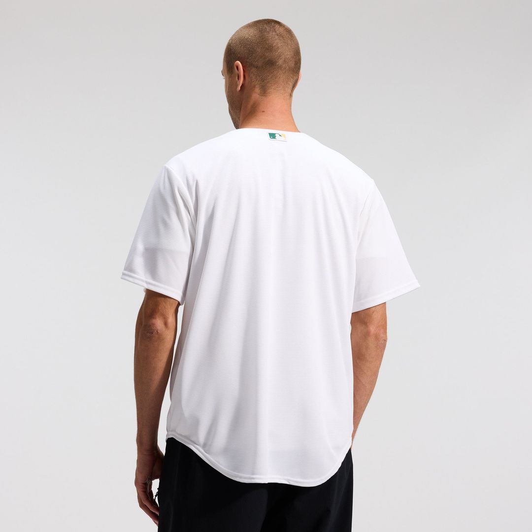 Men's Athletics White Home Replica MLB Baseball Jersey - view 3