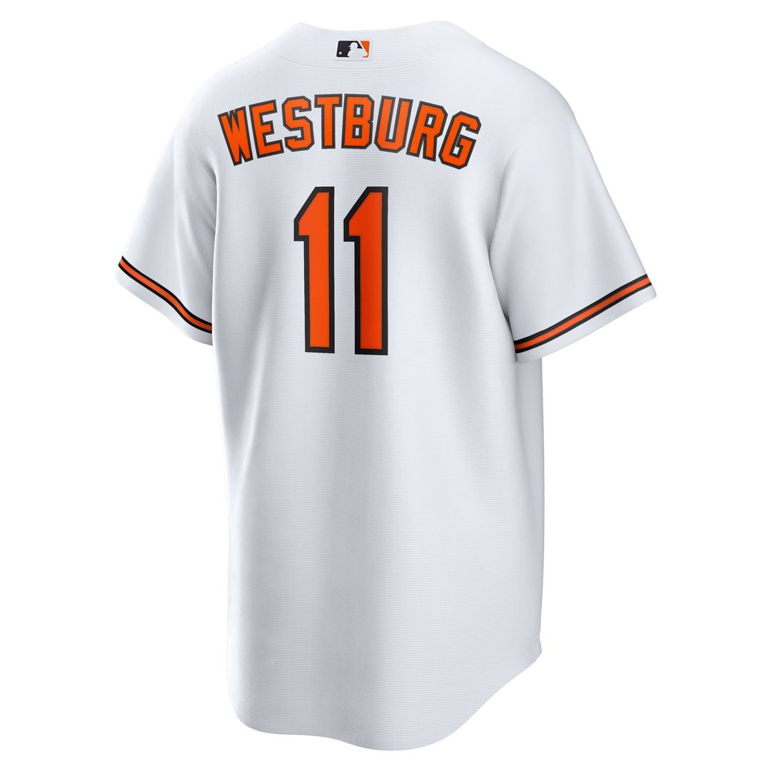 Men's Baltimore Orioles Jordan Westburg White Home Replica MLB Baseball Jersey - view 3