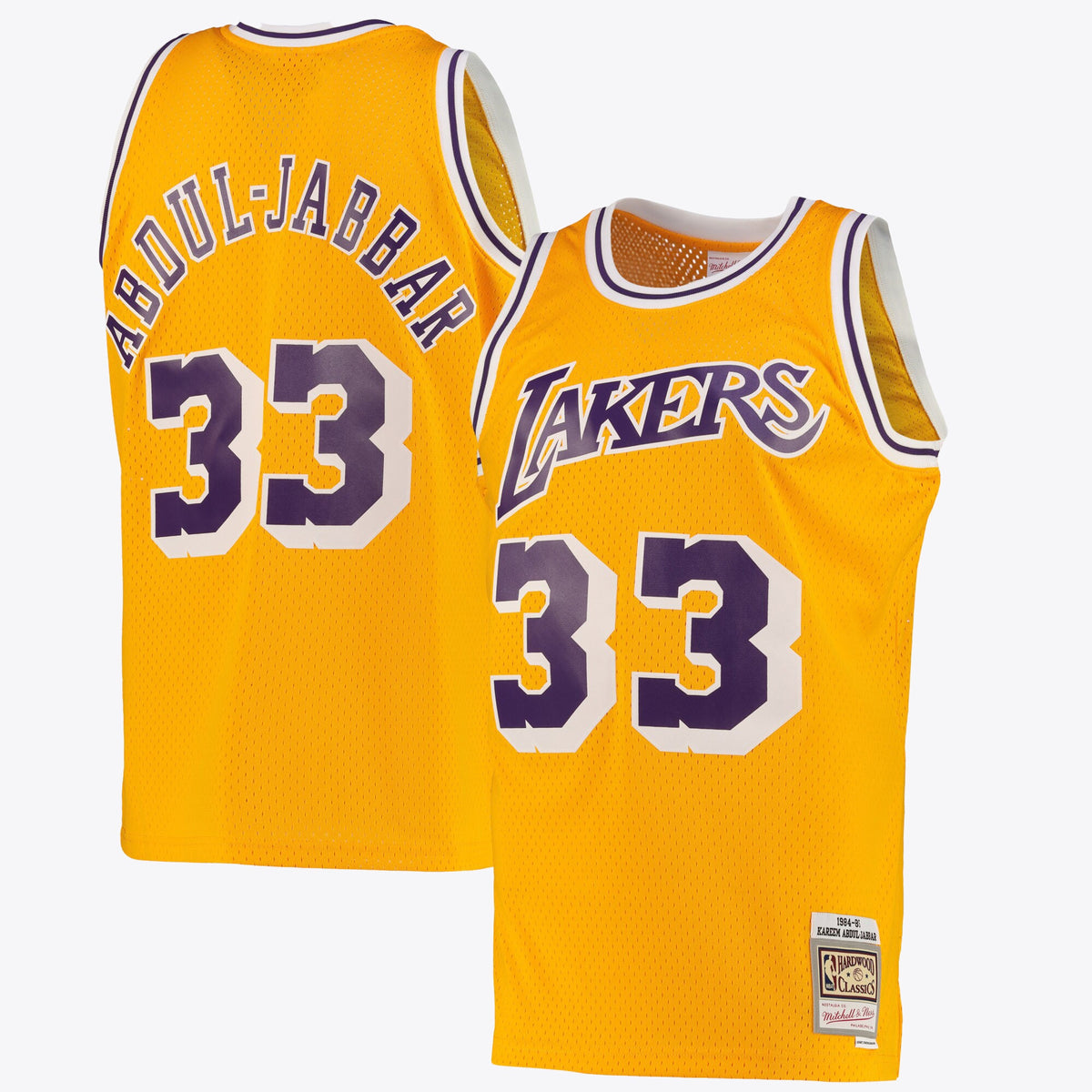 Men's Los Angeles Lakers Kareem Abdul-Jabbar Road Swingman NBA Basketball Jersey - Light Gold - view 1
