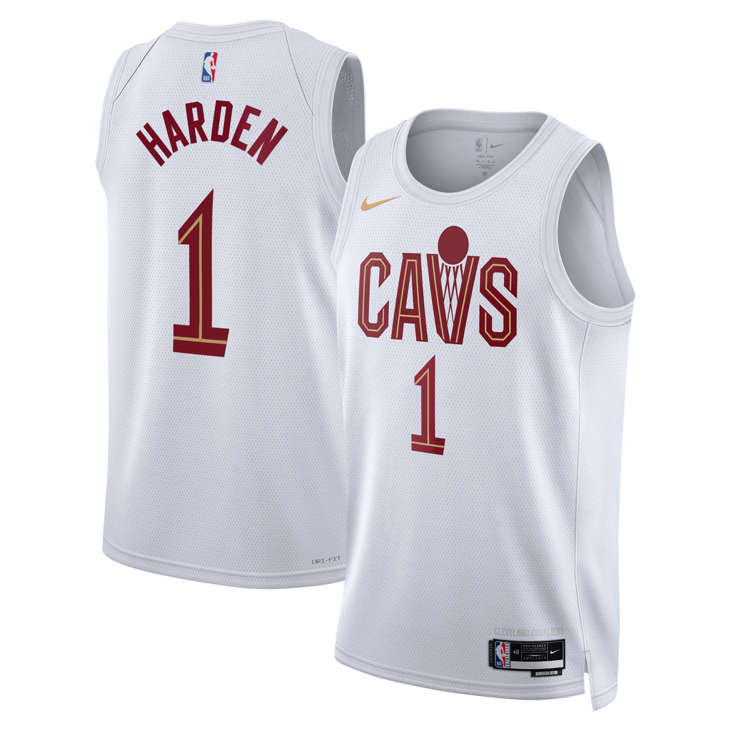 Unisex James Harden Cleveland Cavaliers Association Edition Swingman NBA Basketball Jersey - White - view 1