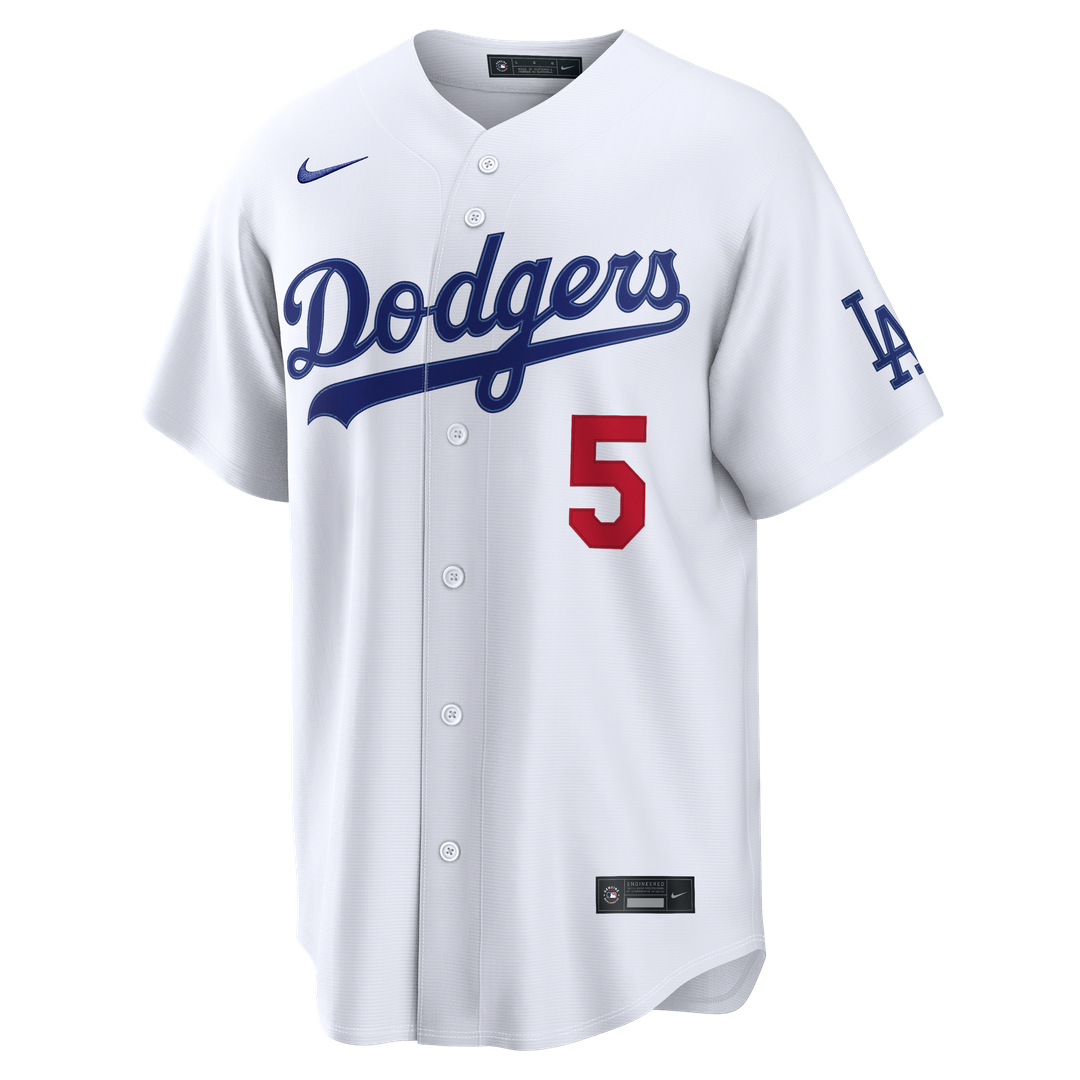 Men's Los Angeles Dodgers Freddie Freeman White Home Stadium MLB Baseball Jersey - view 2