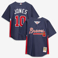 Men's Atlanta Braves Chipper Jones Navy Batting Practice MLB Baseball Jersey - view 1
