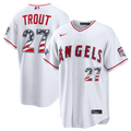 Men's 2026 All-Star Edition Stars & Stripes Men's Los Angeles Angels Mike Trout White Stadium MLB Baseball Jersey - view 1