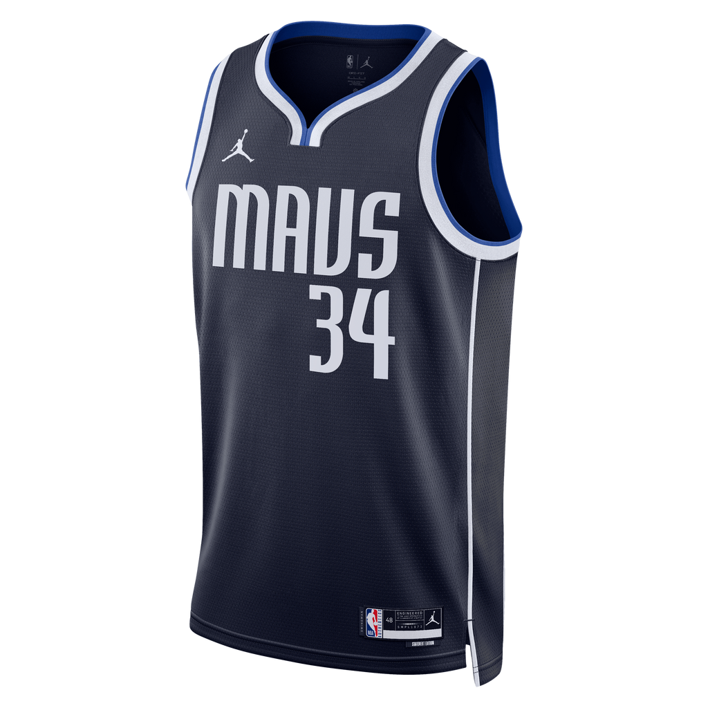 Unisex Santi Aldama Dallas Mavericks Statement Edition Swingman NBA Basketball Jersey - Navy - view 3