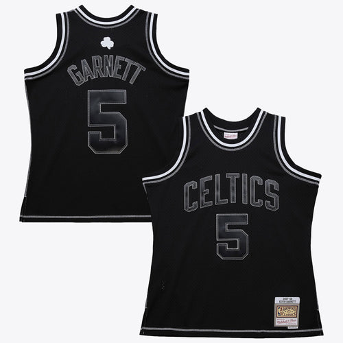 Men's Boston Celtics Kevin Garnett 2007 Contrast 2K Swingman NBA Basketball Jersey - Black - view 2