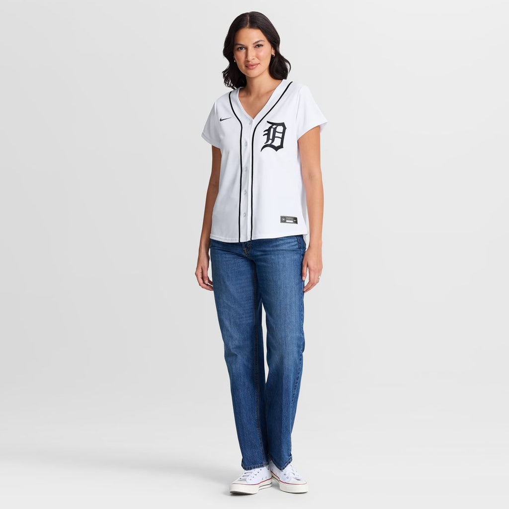 Women's Detroit Tigers Tarik Skubal White Home Replica MLB Baseball Jersey - view 1