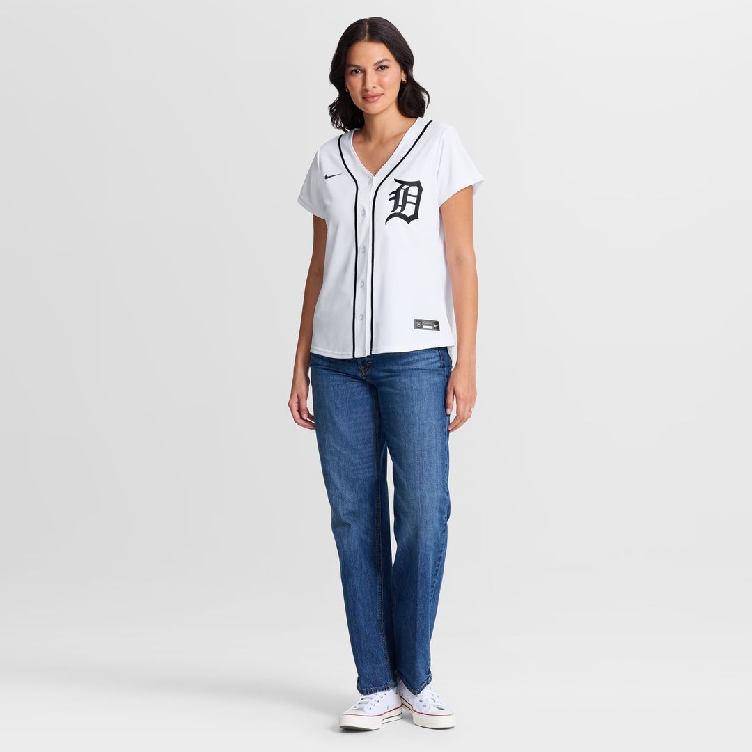 Women's Detroit Tigers Tarik Skubal White Home Replica MLB Baseball Jersey - view 1