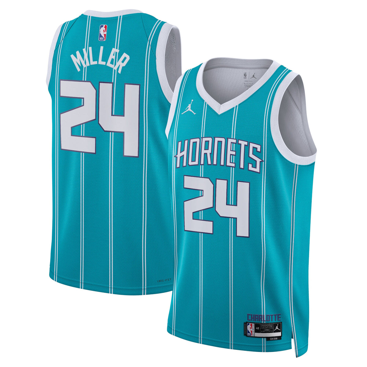 Unisex Brandon Miller Charlotte Hornets Icon Edition Swingman NBA Basketball Jersey - Teal - view 2