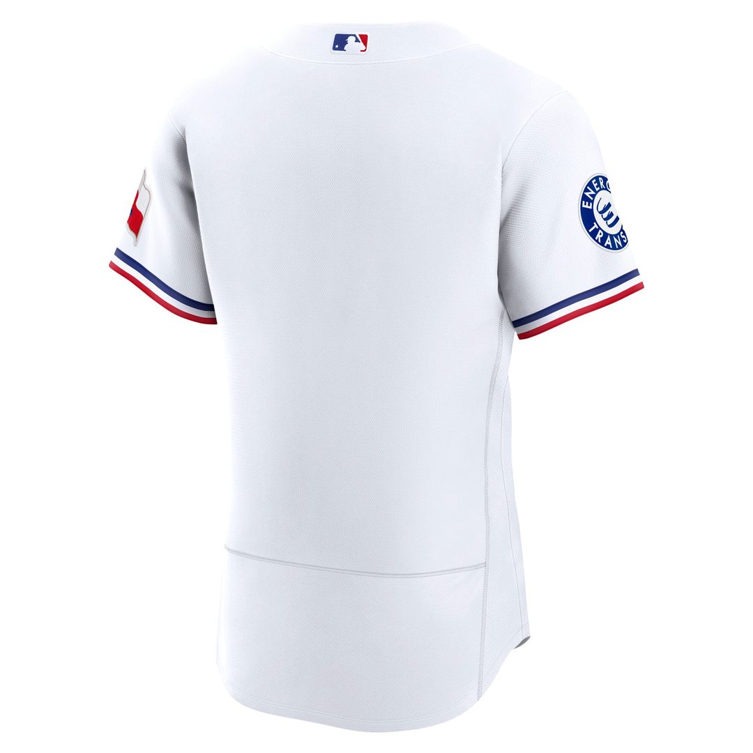 Men's Texas Rangers White Home Sponsor Patch MLB Baseball Jersey - view 6