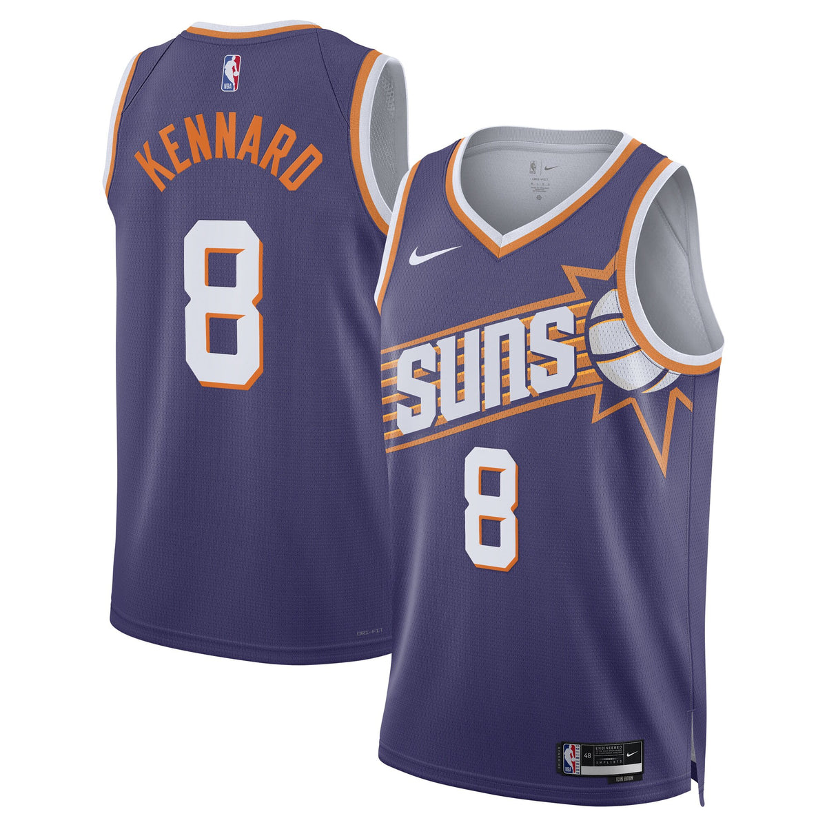 Unisex Luke Kennard Phoenix Suns Icon Edition Swingman NBA Basketball Jersey - Purple - view 2