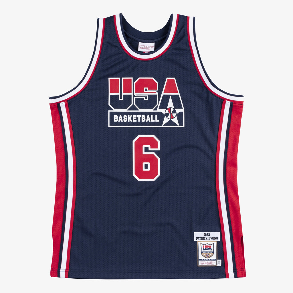 Men's USA Basketball Basketball Jersey Patrick Ewing 1992 Navy - view 1
