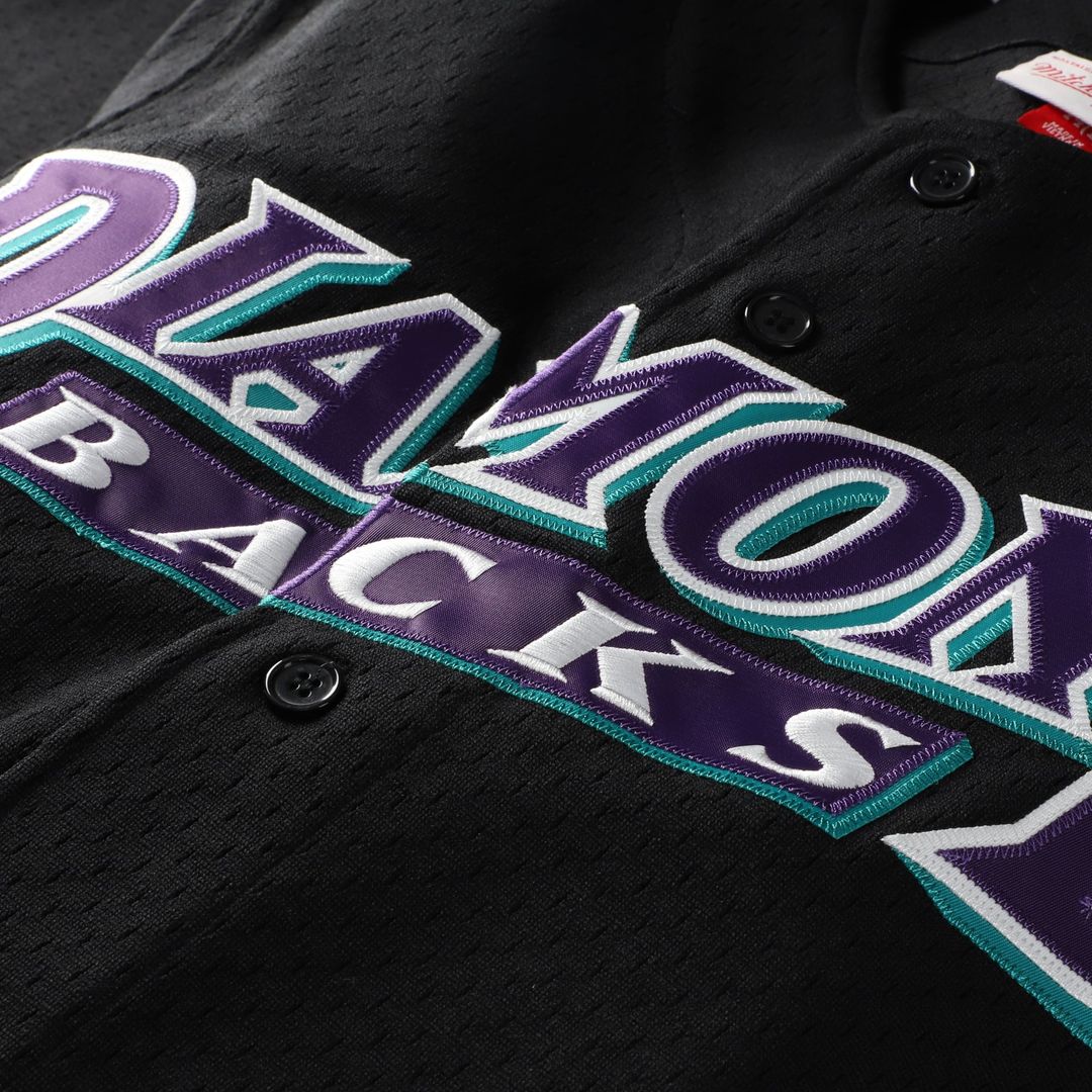 Men's Arizona Diamondbacks Randy Johnson Black Big & Tall Cooperstown Mesh Batting Practice MLB Baseball Jersey - view 4
