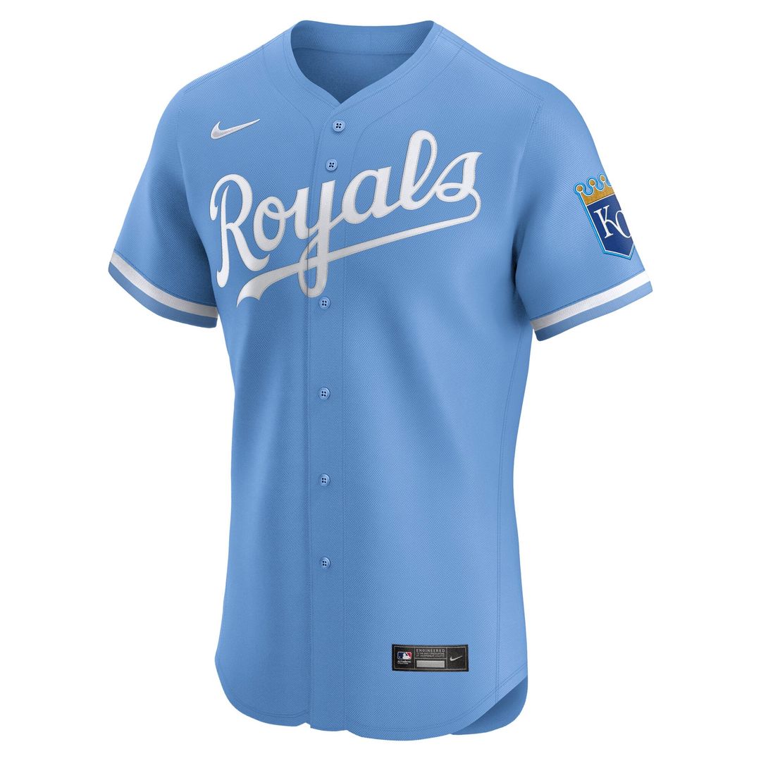 Men's Kansas City Royals Light Blue Alternate Elite MLB Baseball Jersey - view 2