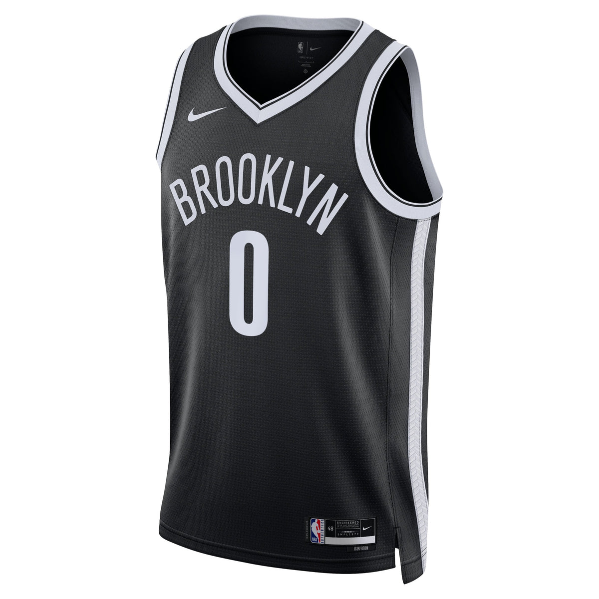 Unisex Mikel Brown Jr. Brooklyn Nets Icon Swingman NBA Basketball Jersey - Black - view 3