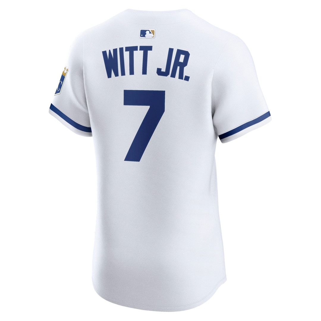 Men's Kansas City Royals Bobby Witt Jr. White Home Elite MLB Baseball Jersey - view 3