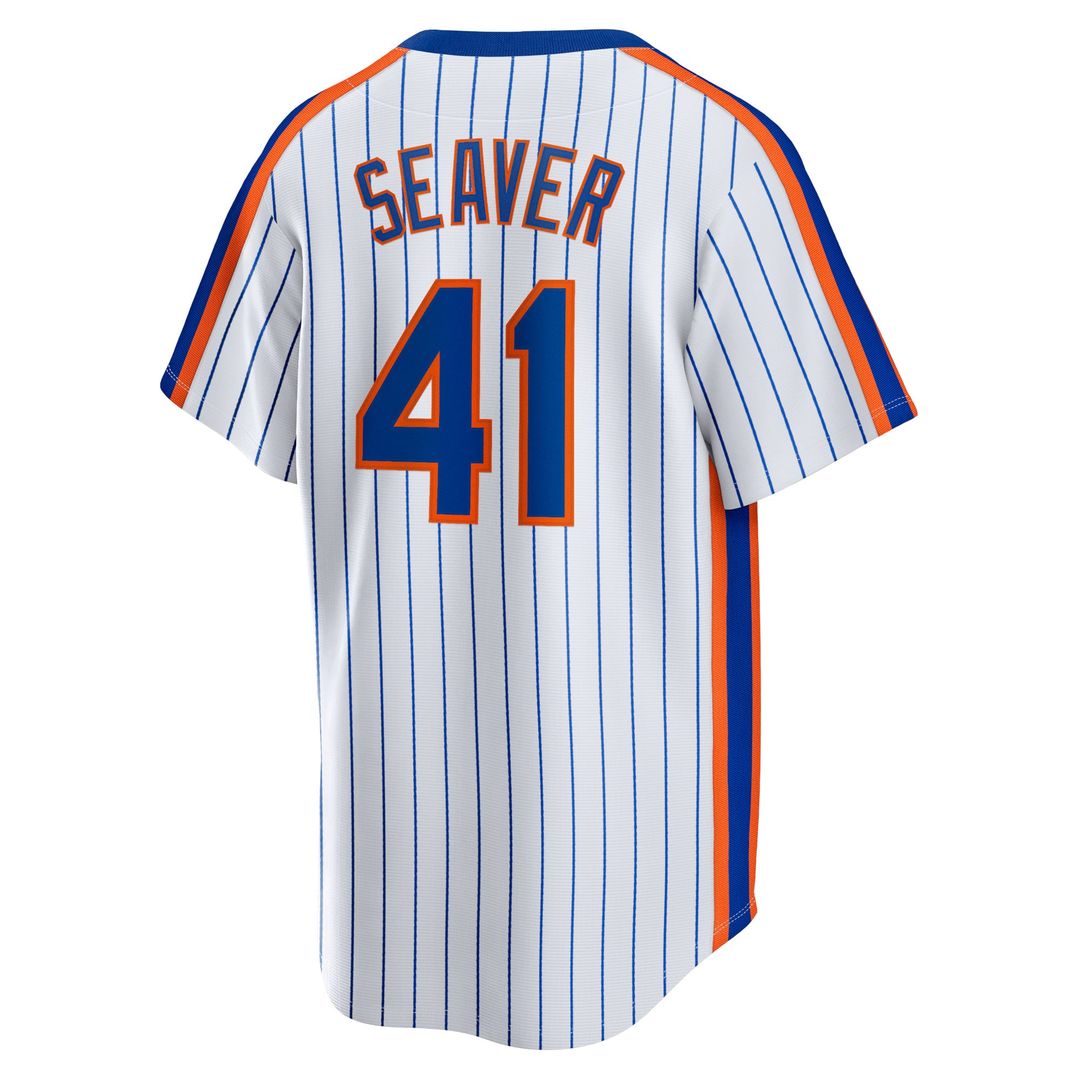 Men's New York Mets Tom Seaver White Home Cooperstown Collection MLB Baseball Jersey - view 3