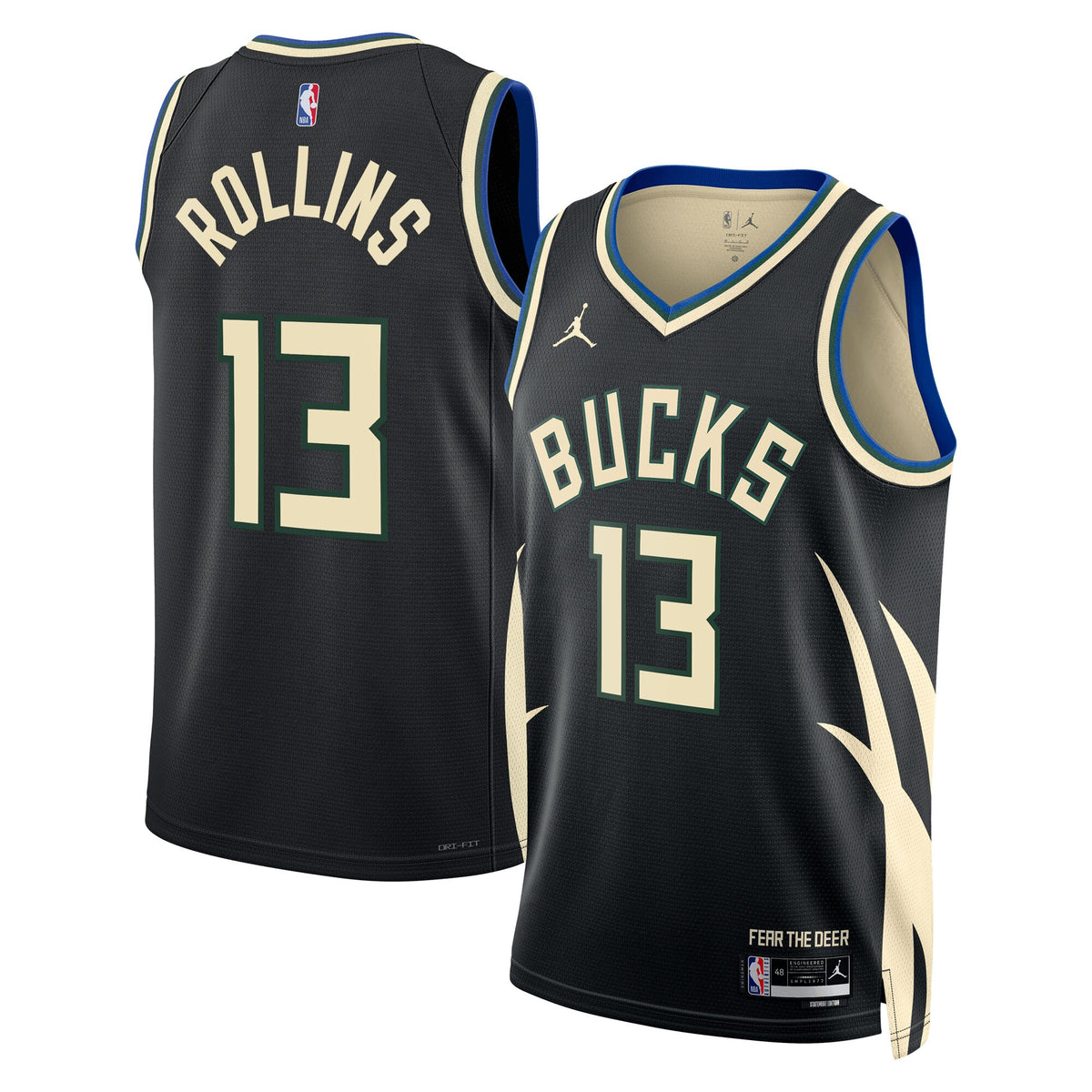 Unisex Ryan Rollins Milwaukee Bucks Statement Edition Swingman NBA Basketball Jersey - Hunter Green - view 2
