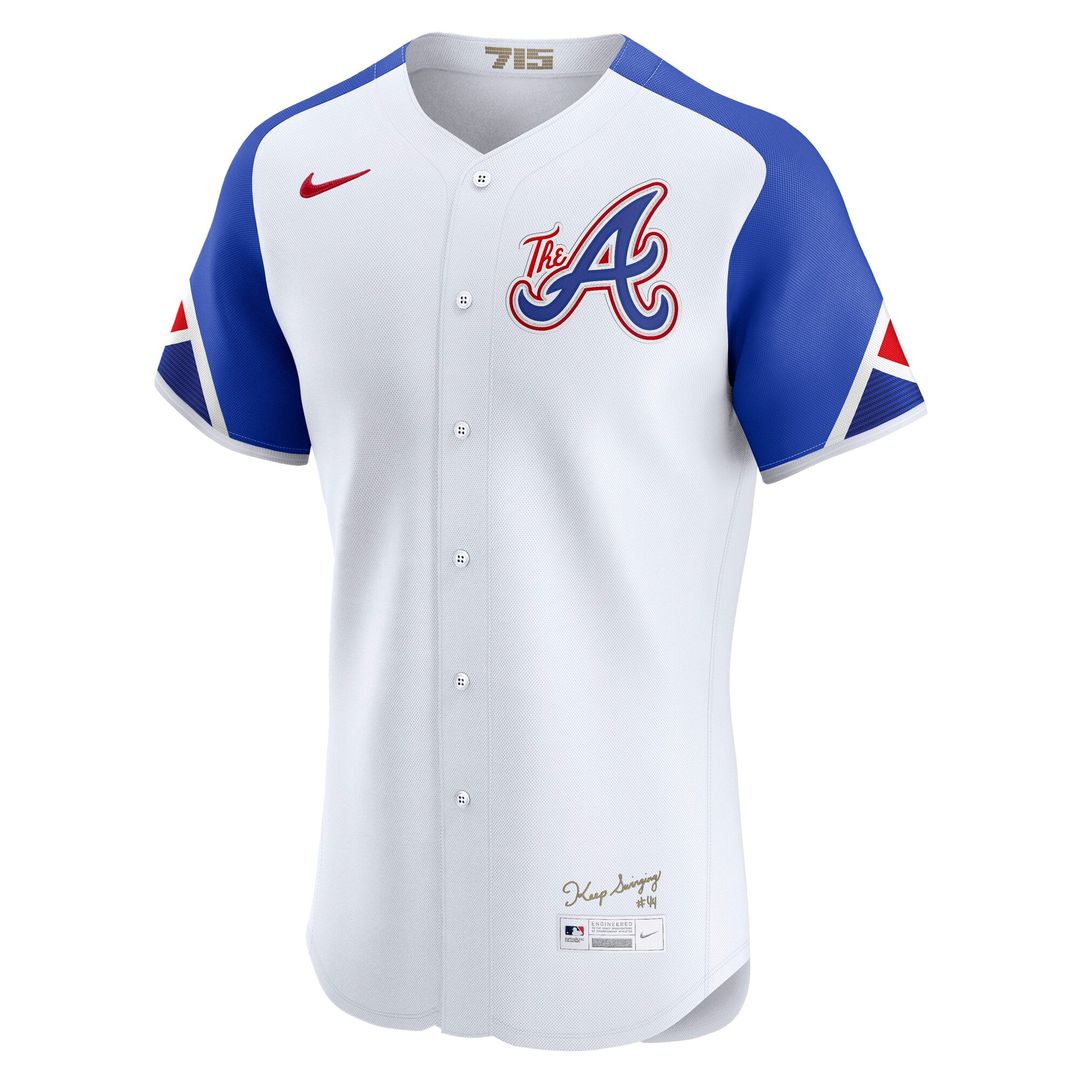 Men's Atlanta Braves White City Connect Elite MLB Baseball Jersey - view 2