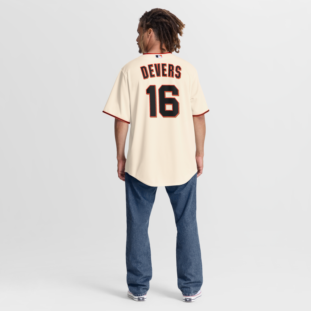 Men's San Francisco Giants Rafael Devers Cream Home Replica MLB Baseball Jersey - view 5