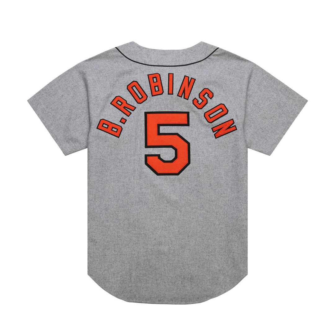 Men's Baltimore Orioles Brooks Robinson Gray Cooperstown Collection 1966 MLB Baseball Jersey - view 3