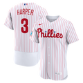 Men's Philadelphia Phillies Bryce Harper White Home Sponsor Patch MLB Baseball Jersey - view 4