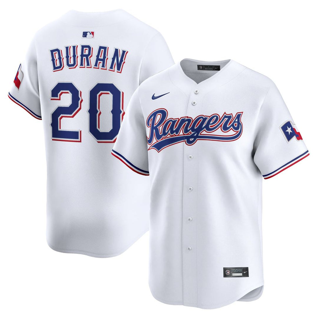 Men's Texas Rangers Ezequiel Duran White Home Limited MLB Baseball Jersey - view 1