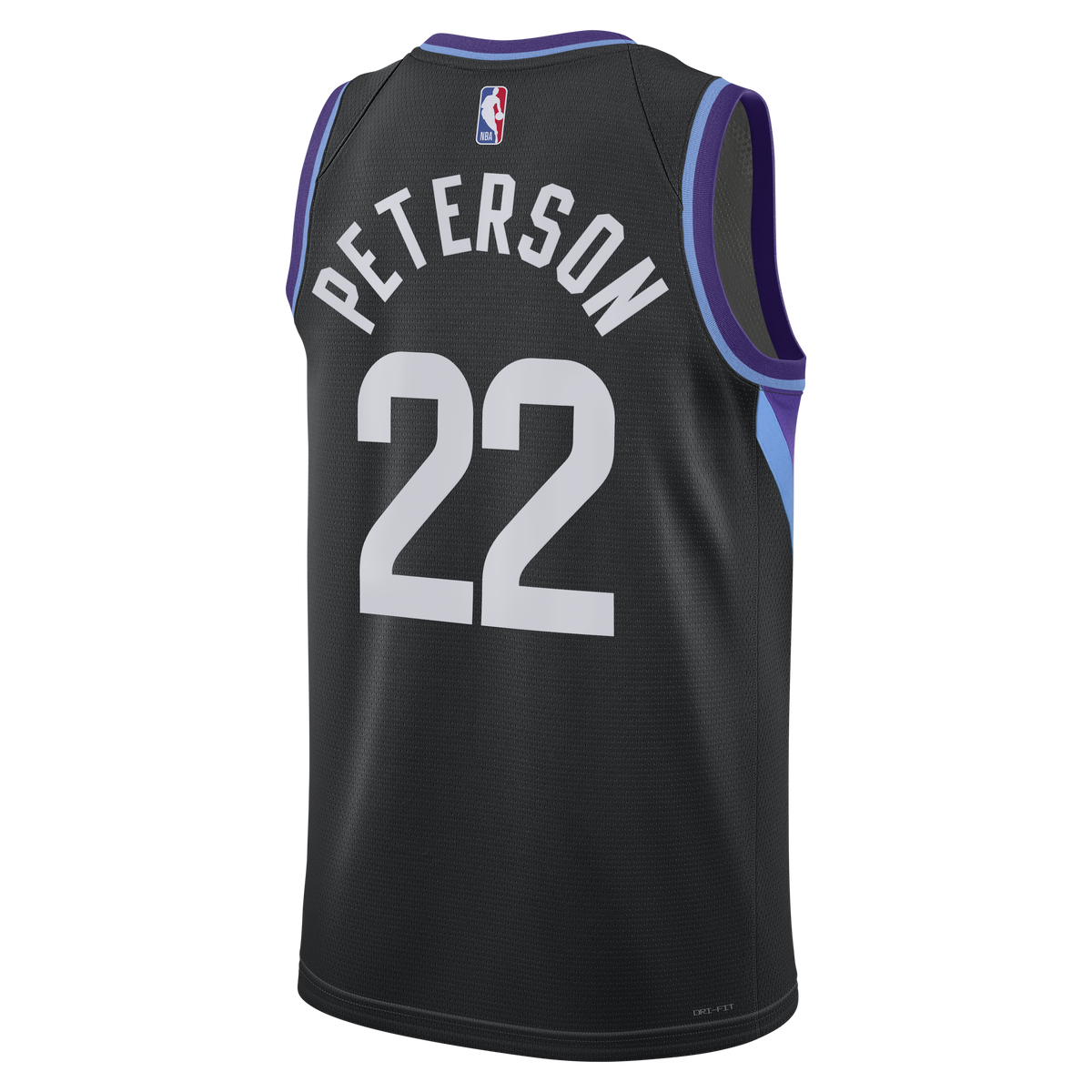 Men's Darryn Peterson Utah Jazz Statement Edition Swingman NBA Basketball Jersey - Black - view 4