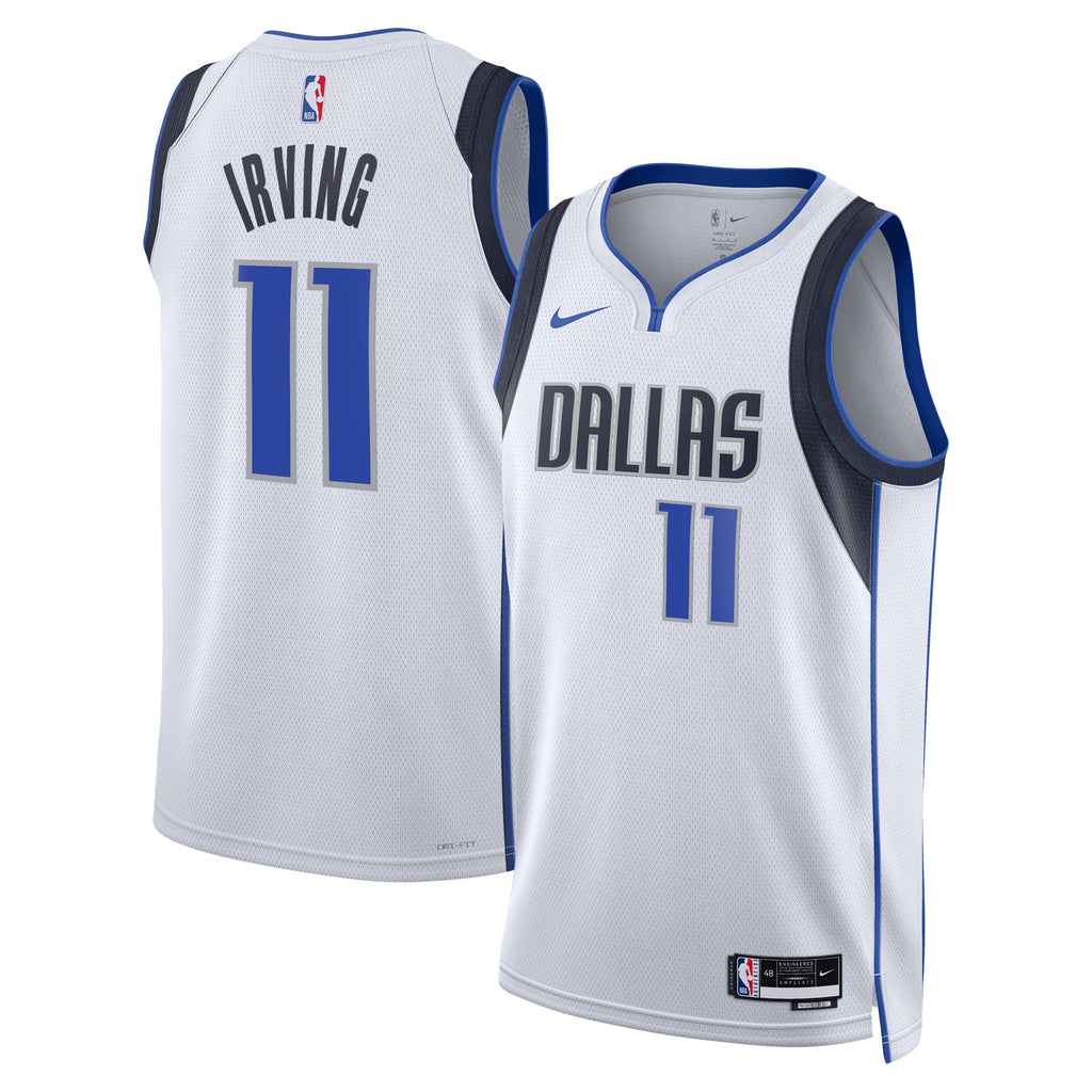 Unisex Kyrie Irving Dallas Mavericks Association Edition Swingman NBA Basketball Jersey - White - view 1