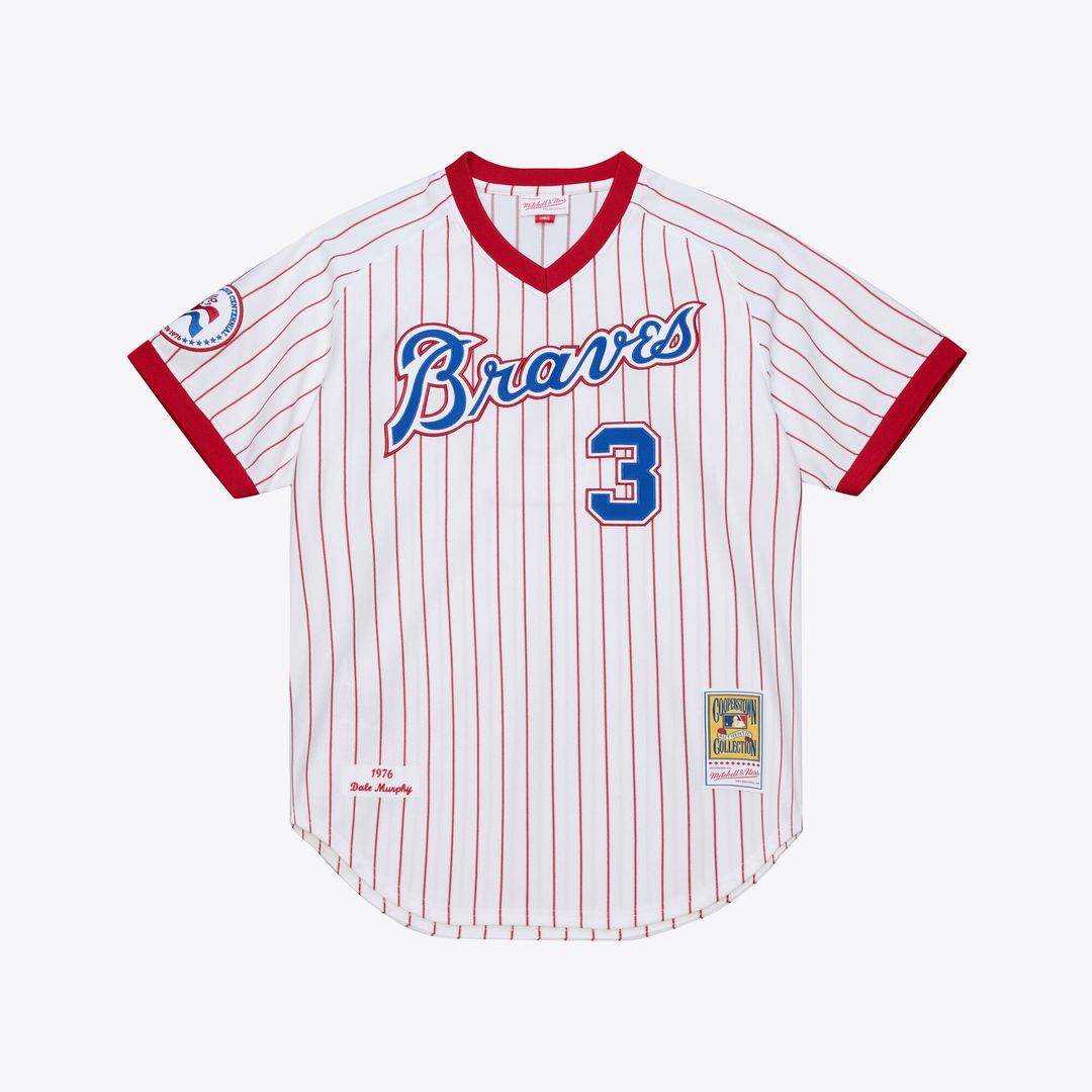 Men's Atlanta Braves Dale Murphy White 1976 MLB Baseball Jersey - view 1