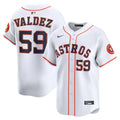 Men's Houston Astros Framber Valdez White Home Limited MLB Baseball Jersey - view 1