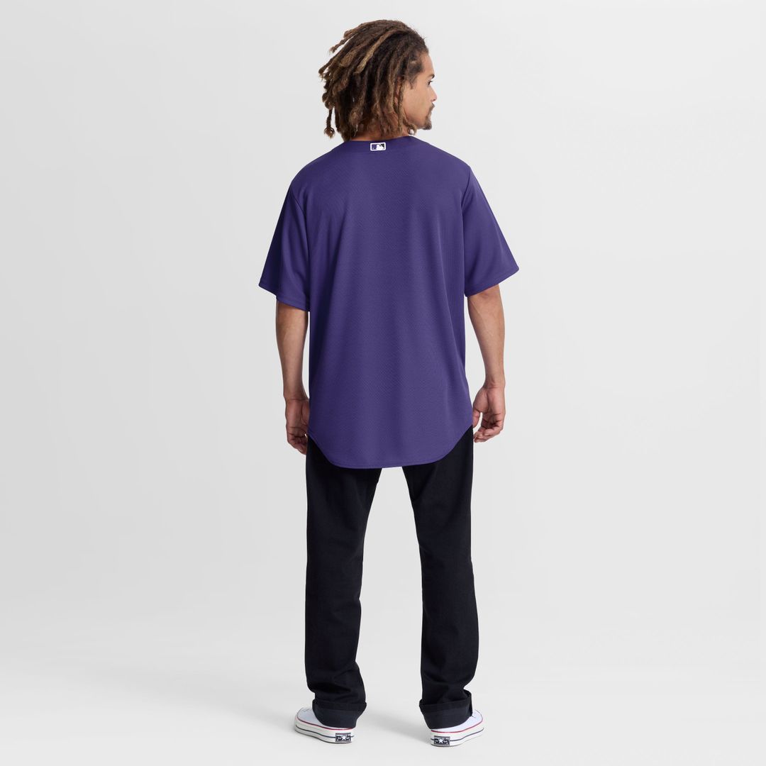 Men's Colorado Rockies Purple Alternate Replica MLB Baseball Jersey - view 5