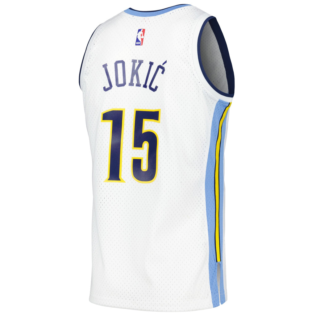Men's Nikola Jokic White Denver Nuggets 2016/17 Throwback Swingman NBA Basketball Jersey - view 4