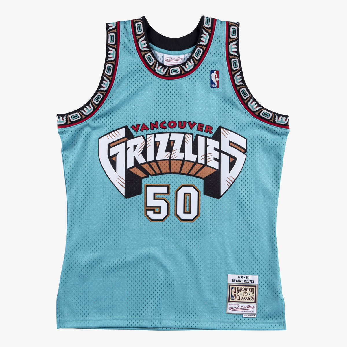 Men's Vancouver Grizzlies Bryant Reeves 1995 Swingman NBA Basketball Jersey - Teal - view 3