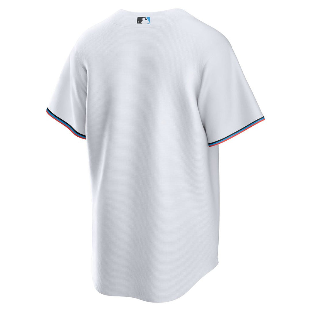 Men's Miami Marlins White Home Blank Replica MLB Baseball Jersey - view 3