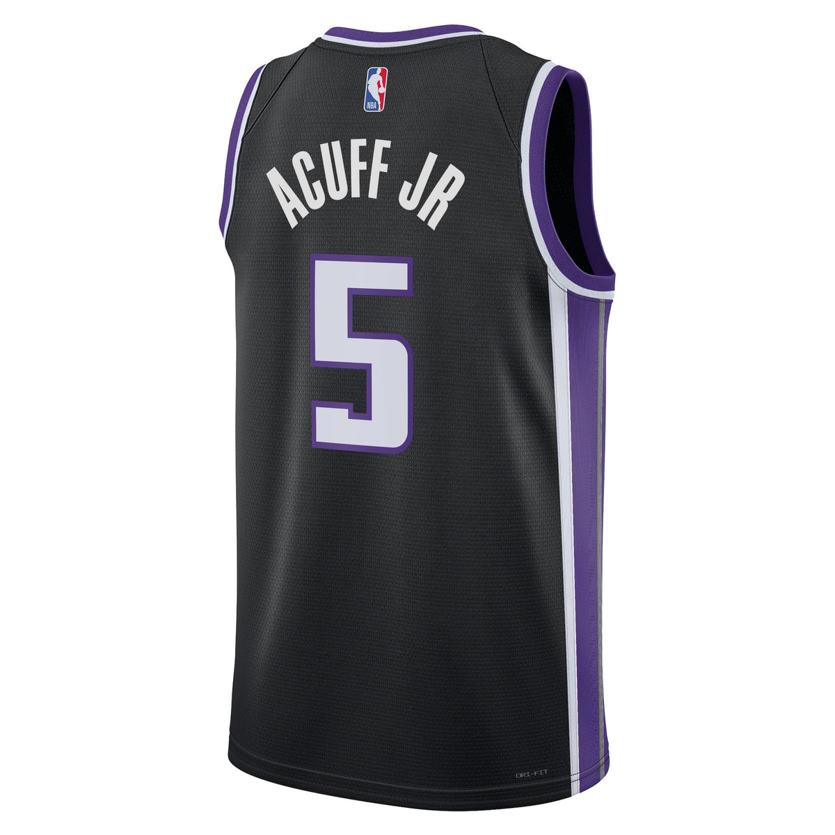 Unisex Darius Acuff Jr. Sacramento Kings Icon Swingman NBA Basketball Jersey - Black - view 4