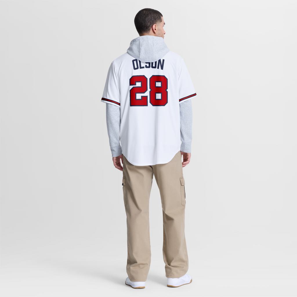 Men's Atlanta Braves Matt Olson White Home Replica MLB Baseball Jersey - view 5