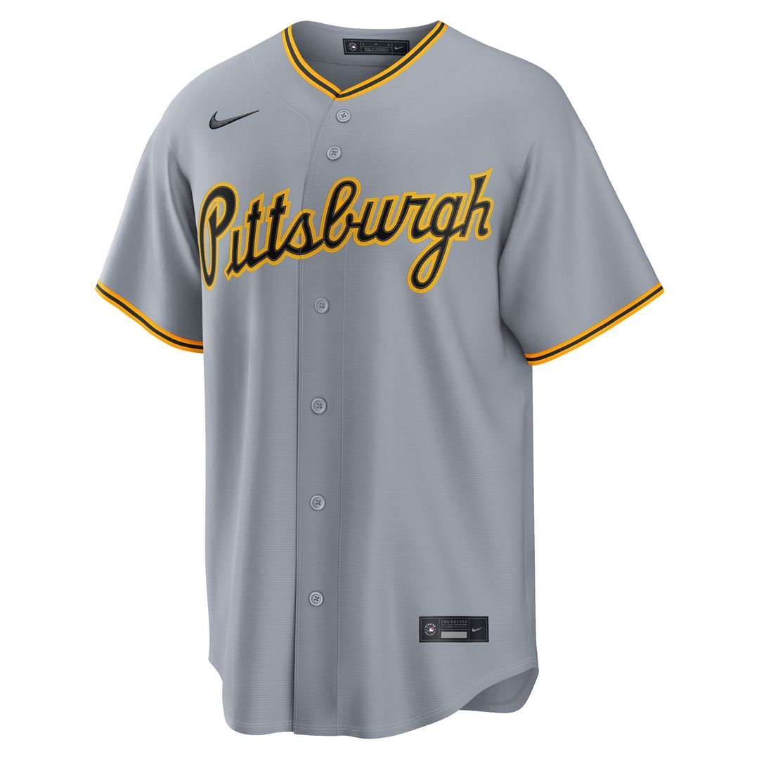 Men's Pittsburgh Pirates Paul Skenes Gray Road Replica MLB Baseball Jersey - view 2