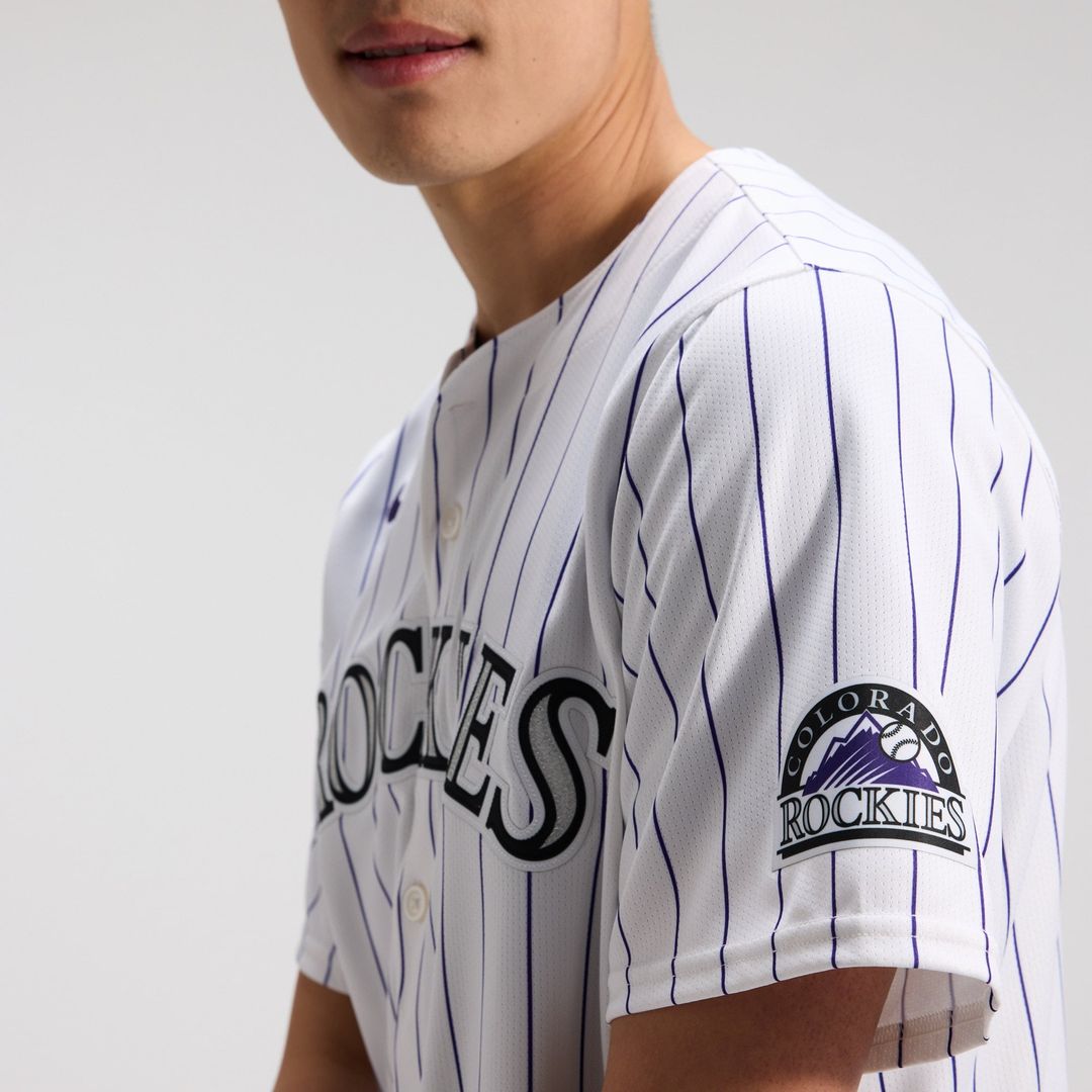 Men's Colorado Rockies White Home Limited MLB Baseball Jersey - view 6