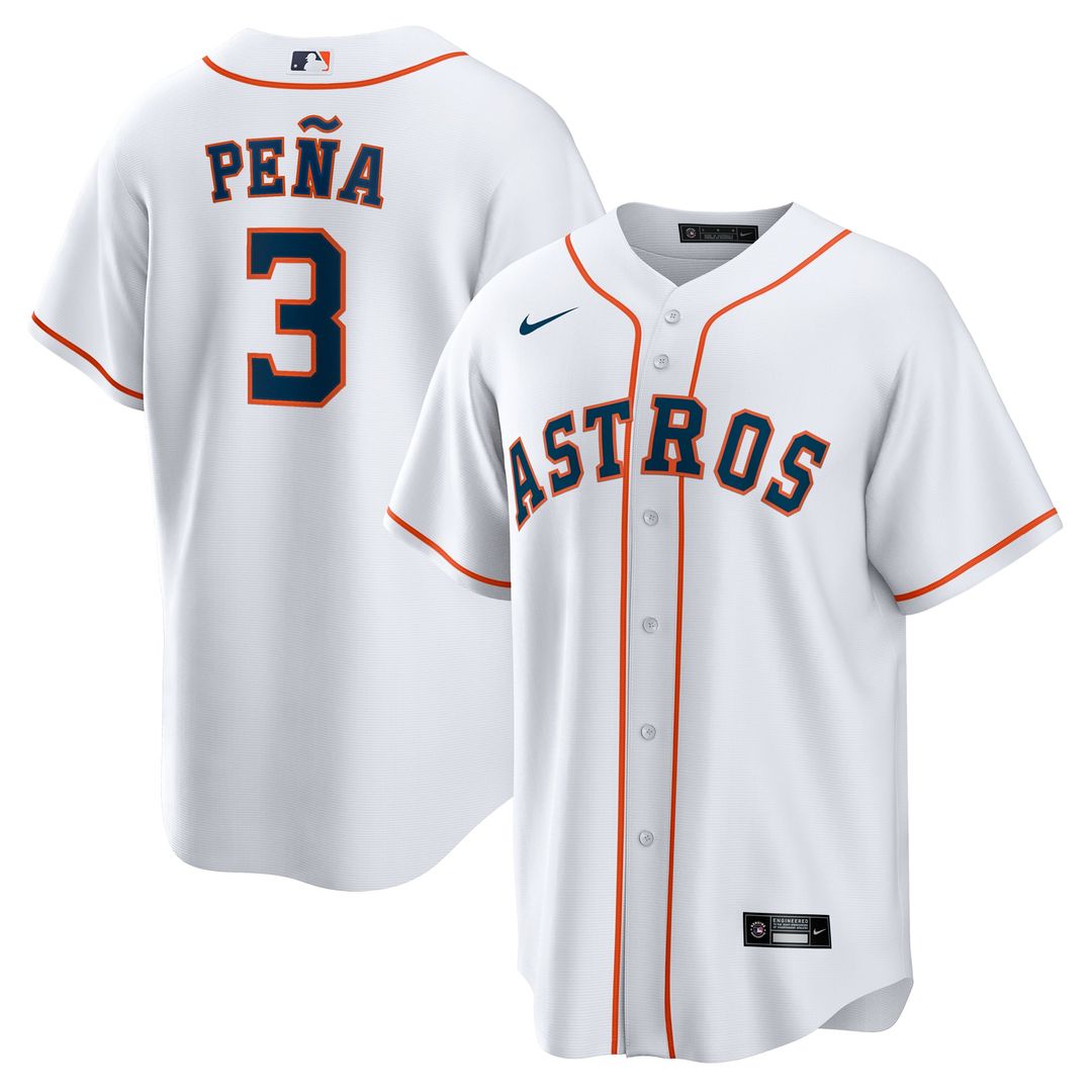 Men's Houston Astros Jeremy Peña White Home Replica MLB Baseball Jersey - view 1