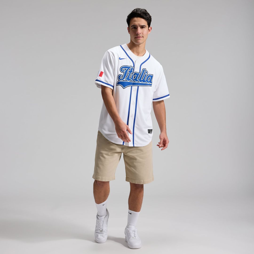 Men's Italy Baseball Vinnie Pasquantino White 2026 World Baseball Classic Home Stadium MLB Baseball Jersey - view 4