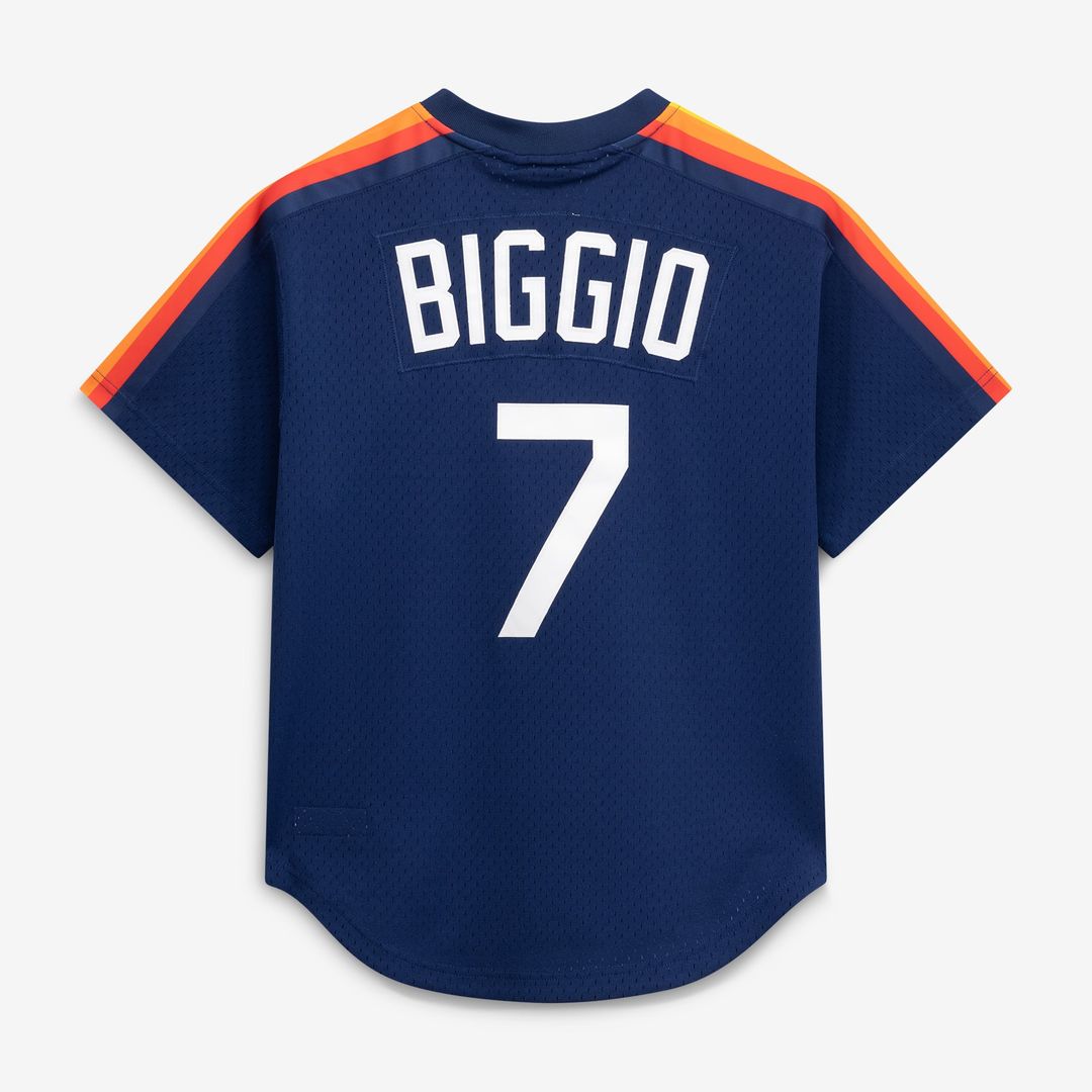 Men's Houston Astros Craig Biggio Navy Batting Practice MLB Baseball Jersey - view 3