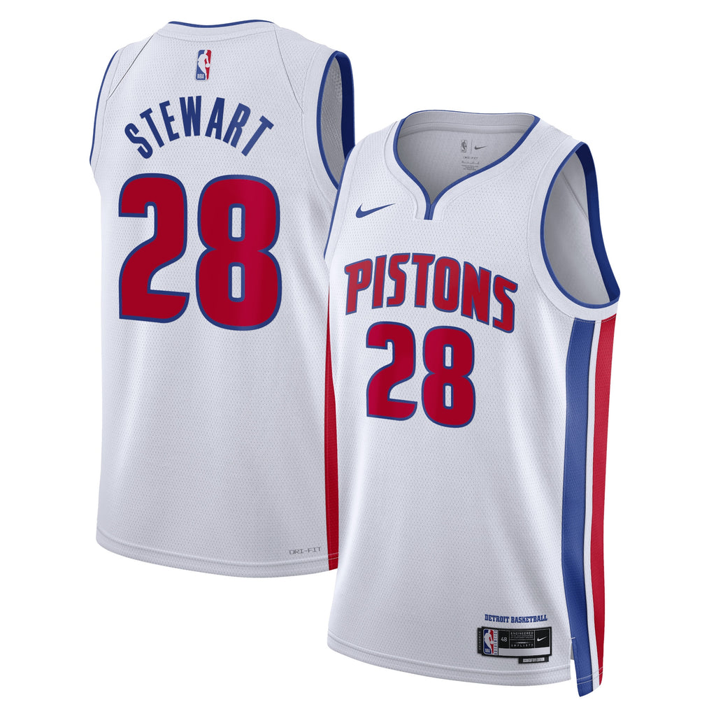 Unisex Isaiah Stewart Detroit Pistons Association Edition Swingman NBA Basketball Jersey - White - view 1