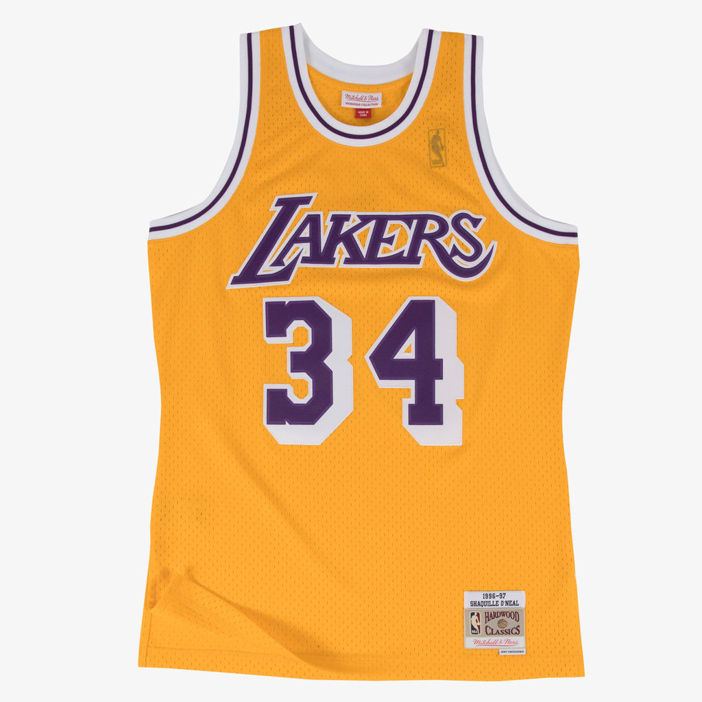 Men's Los Angeles Lakers Swingman NBA Basketball Jersey Shaquille O'Neal 1996 - view 1