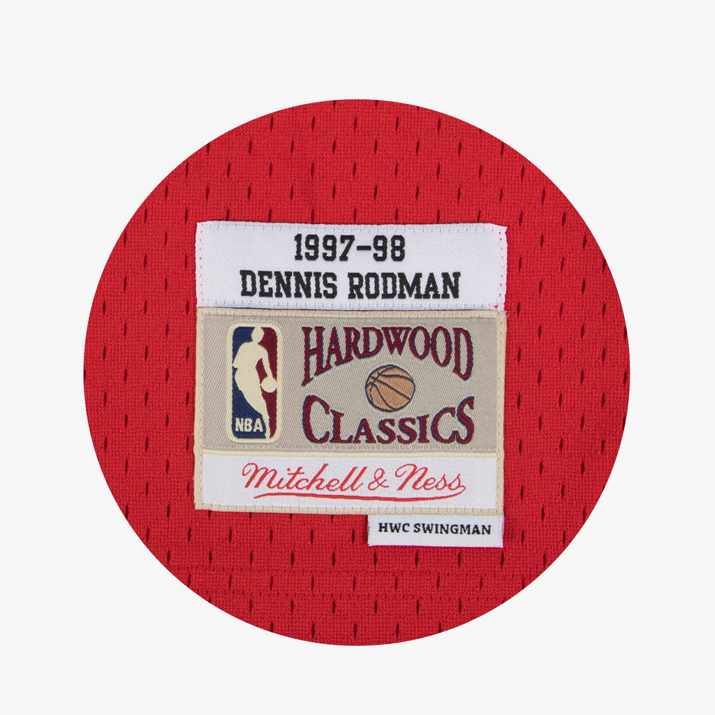Men's Chicago Bulls Swingman NBA Basketball Jersey Road Dennis Rodman 1997-98 - view 4