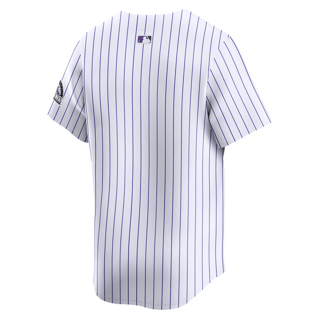 Men's Colorado Rockies White Home Limited MLB Baseball Jersey - view 6