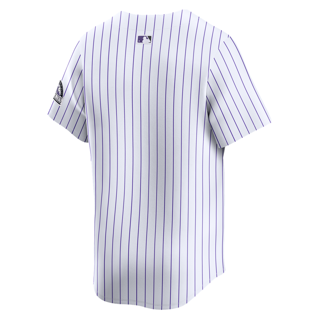 Men's Colorado Rockies White Home Limited MLB Baseball Jersey - view 6