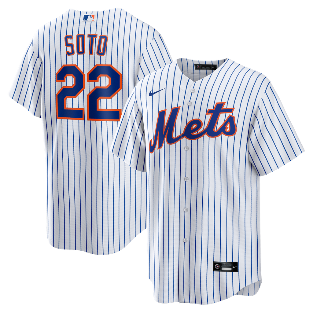 Men's New York Mets White Home Replica MLB Baseball Jersey - view 1