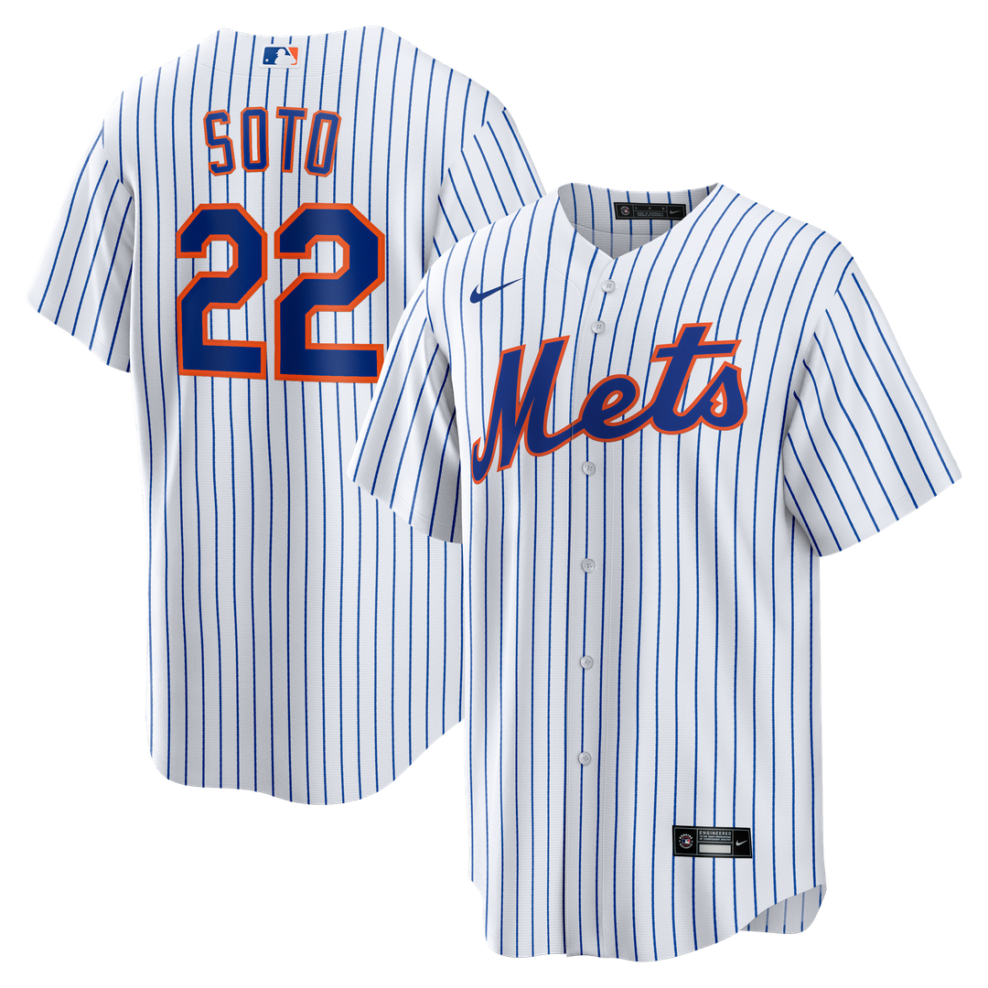 Men's New York Mets White Home Replica MLB Baseball Jersey - view 1