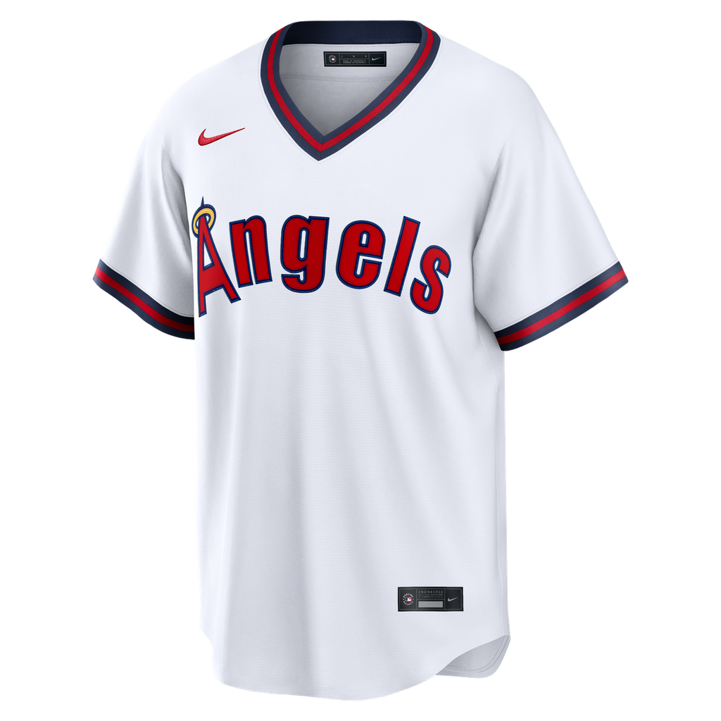 Men's Los Angeles Angels Mike Trout White Alternate Replica MLB Baseball Jersey - view 2